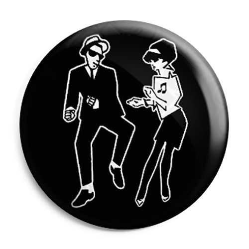 2 Tone - Dancing Rude Boy and Girl Couple Button Badge