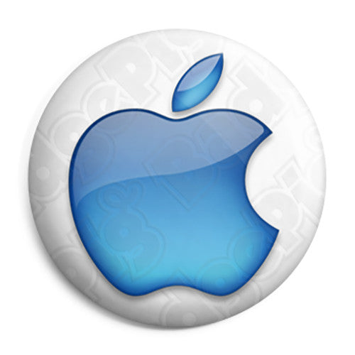 Apple - Mac Computer Aqua Logo - Button Badge