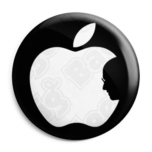 Apple Mac- Steve Jobs RIP Logo - Button Badge