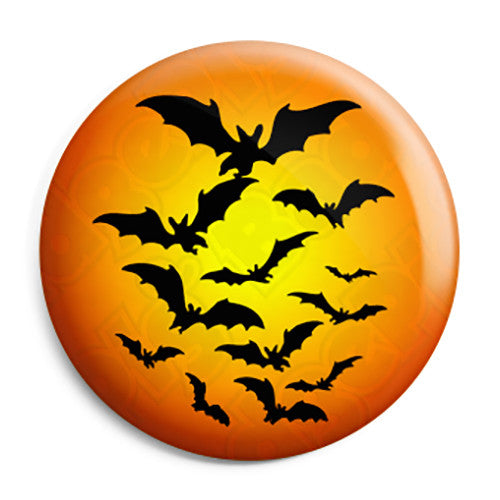 Halloween Night Bats - Trick or Treat Button Badge