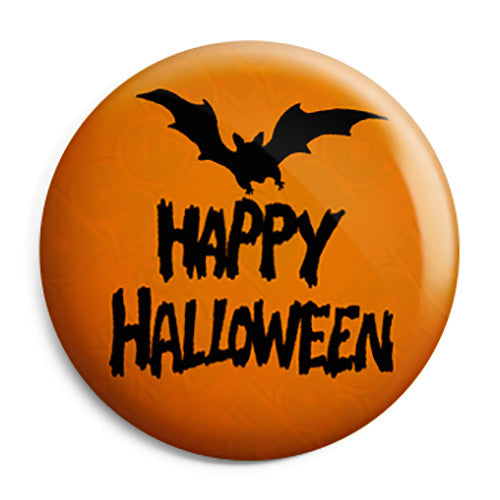 Happy Halloween Night Bat - Trick or Treat Button Badge