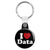 I Love (Heart) Data - Geek Work Spreadsheet Key Ring