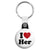 I Love Her - Romantic Valentine Heart Key Ring