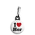 I Love Her - Romantic Valentine Heart Zipper Puller