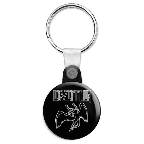 Led Zeppelin - Swan Song Logo Button Badge, Fridge Magnet, Key Ring
