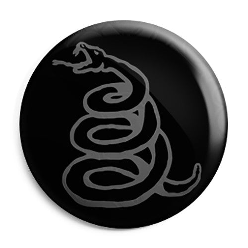 Metallica - The Black Album Snake - Heavy Metal Button Badge