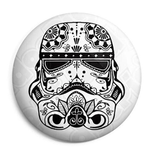 Star Wars - Stormtrooper Mexican Sugar Skull Button Badge