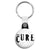 The Cure Band Logo - Goth and Emo Key Ring