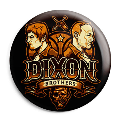 The Walking Dead TV Show  - Dixon Brothers Pin Button Badge