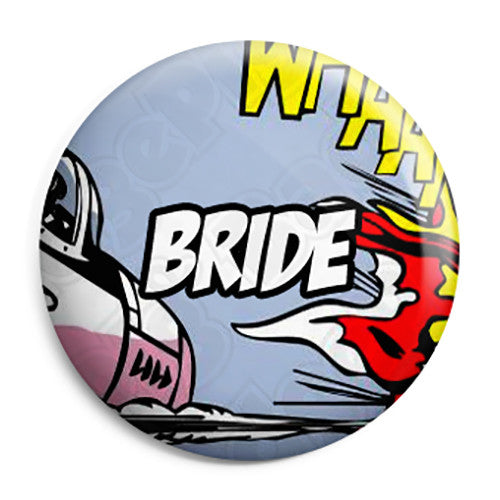 Bride - Whaam Comic Art Theme Wedding Pin Button Badge