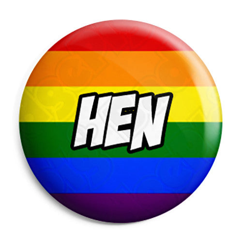 Hen - LGBT Gay Wedding Button Pin Button Badge
