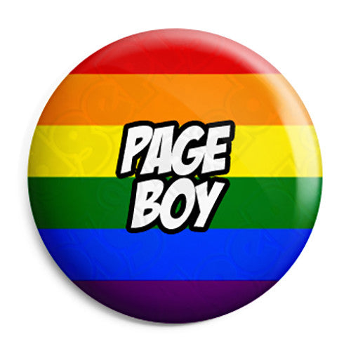 Page Boy - LGBT Gay Wedding Pin Button Badge