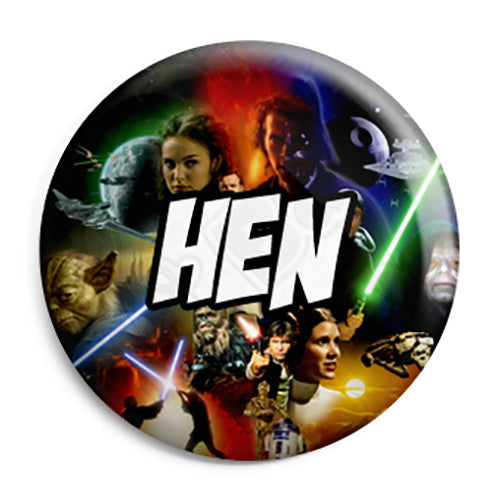 Hen - Star Wars Film Movie Theme Wedding Pin Button Badge