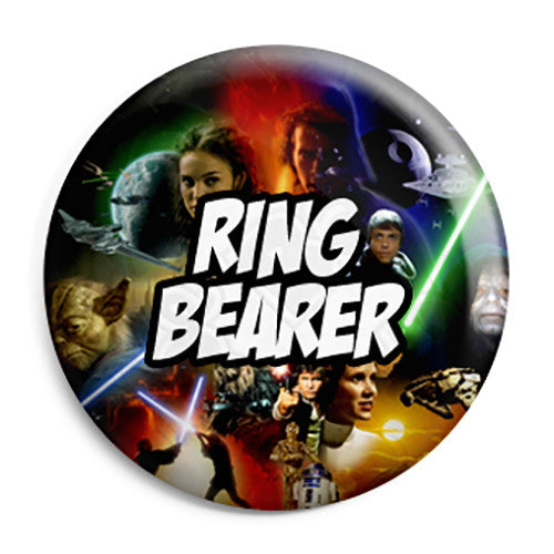 Ring Bearer - Star Wars Film Movie Theme Wedding Pin Button Badge
