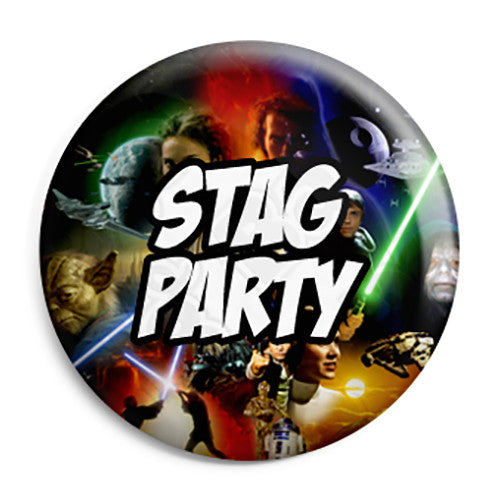 Stag Party - Star Wars Film Movie Theme Wedding Pin Button Badge