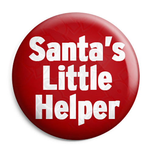 Santa's Little Helper - Xmas Father Christmas Button Badge