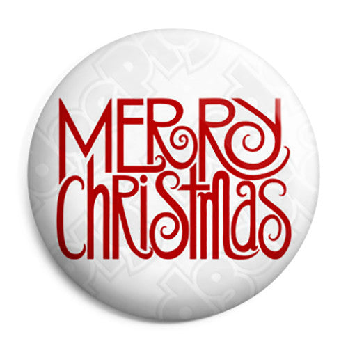 Merry Christmas Festive Message - Xmas Button Badge