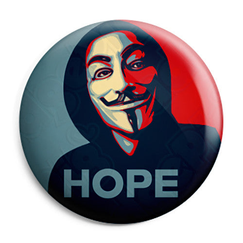 Anonymous - Hope Obama - Activist Hacktivist Button Badge