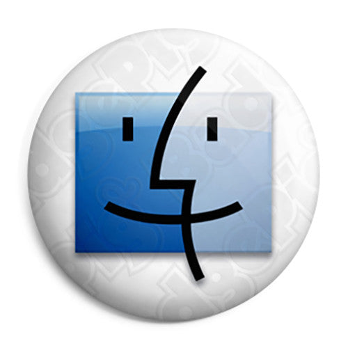 Apple - Mac Computer Finder Logo - Button Badge