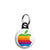 Apple - Mac Computer Rainbow Logo - Mini Keyring