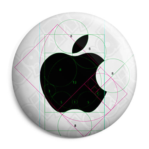 Apple - Mac Computer Draftsman Logo - Button Badge