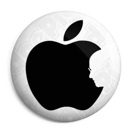Apple Mac- Steve Jobs RIP Logo - Button Badge