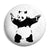 Banksy Gun Panda - Graffiti Button Badge