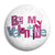 Be My Valentine - Jumble Text Button Badge
