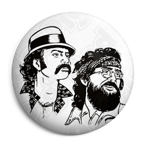 Cheech & Chong - Black & White - Button Badge