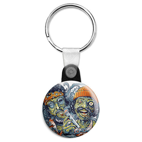 Cheech Badges Cheech & Chong - Spliff Zombies Button Badge, Fridge Magnet, Key Ring ...