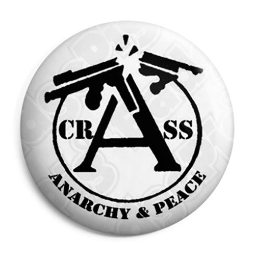 Crass - Anarchy & Peace - Punk Button Badge