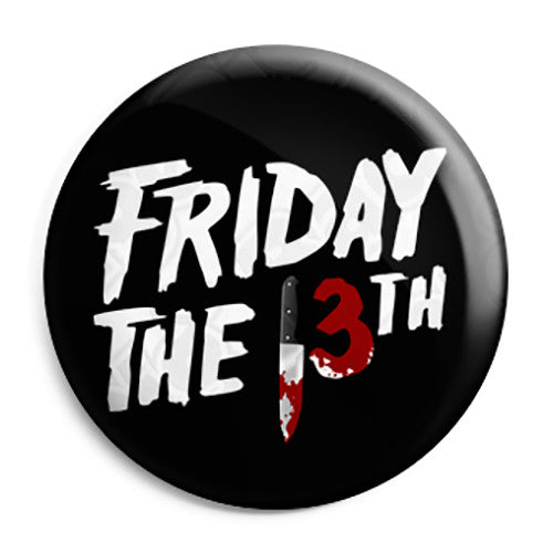 Friday the 13th - Horror Film Logo Button Badge
