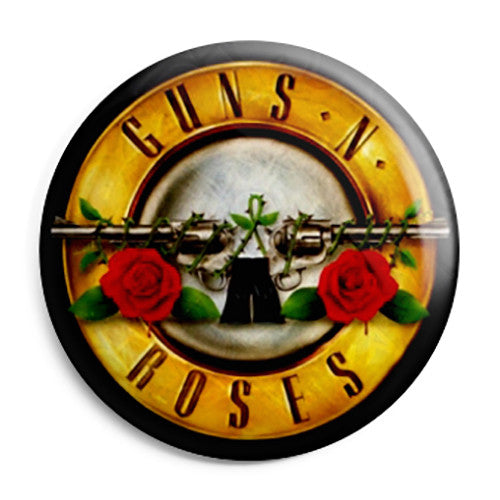 Guns N Roses - Bullet Band Logo 80's Heavy Rock Pin Button Badge