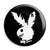 Playboy Zombie Bunny - Horror Halloween Button Badge