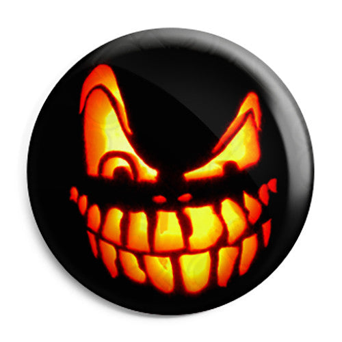 Halloween Pumpkin Teeth Lantern - Trick or Treat Button Badge