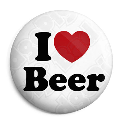I Love Beer - Button Badge