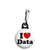 I Love (Heart) Data - Geek Work Spreadsheet Zipper Puller
