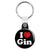 I Love (heart) Gin - Alcohol Key Ring