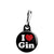 I Love (heart) Gin - Alcohol Zipper Puller