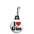 I Love (heart) Gin - Alcohol Zipper Puller