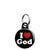 I Love God - Religious Mini Keyring