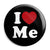 I Love Me - Romantic Valentine Heart Button Badge