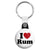 I Love (Heart) Rum - Alcohol Key Ring