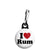 I Love (Heart) Rum - Alcohol Zipper Puller