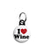 I Love Wine - Alcohol Mini Keyring