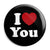 I Love You - Romantic Valentine Heart Button Badge