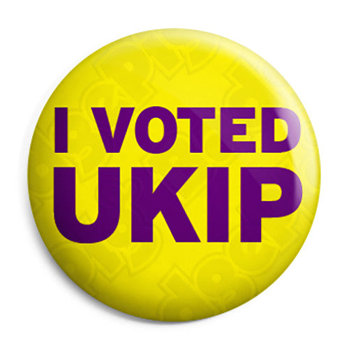 I Voted UKIP - Farage Political Button Badge
