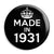 Made in 1931 - Keep Calm Birthday Year of Birth Pin Button Badge