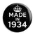 Made in 1934 - Keep Calm Birthday Year of Birth Pin Button Badge