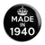Made in 1940 - Keep Calm Birthday Year of Birth Pin Button Badge